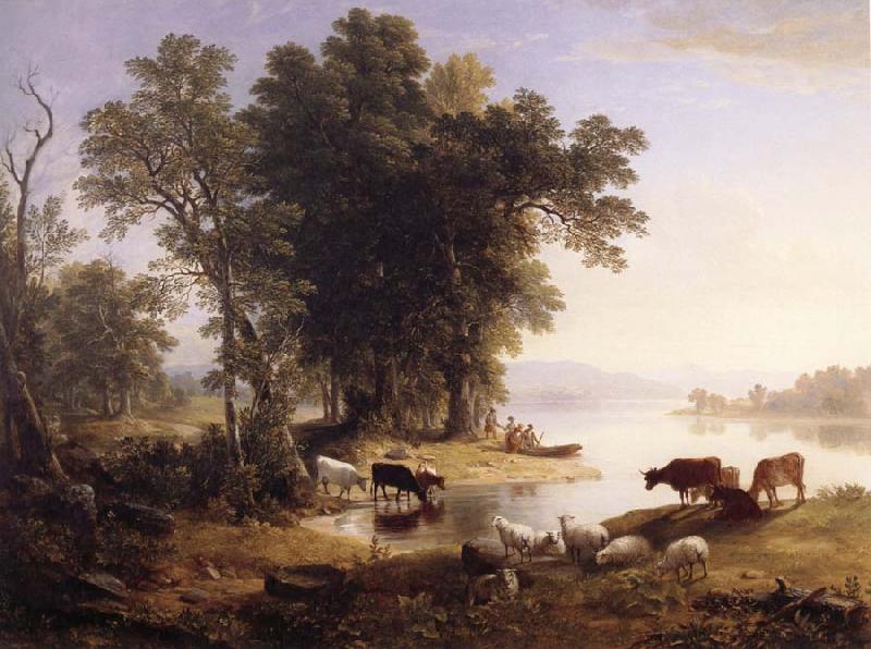 Asher Brown Durand Hudson River Looking Toward the Catskill oil painting image